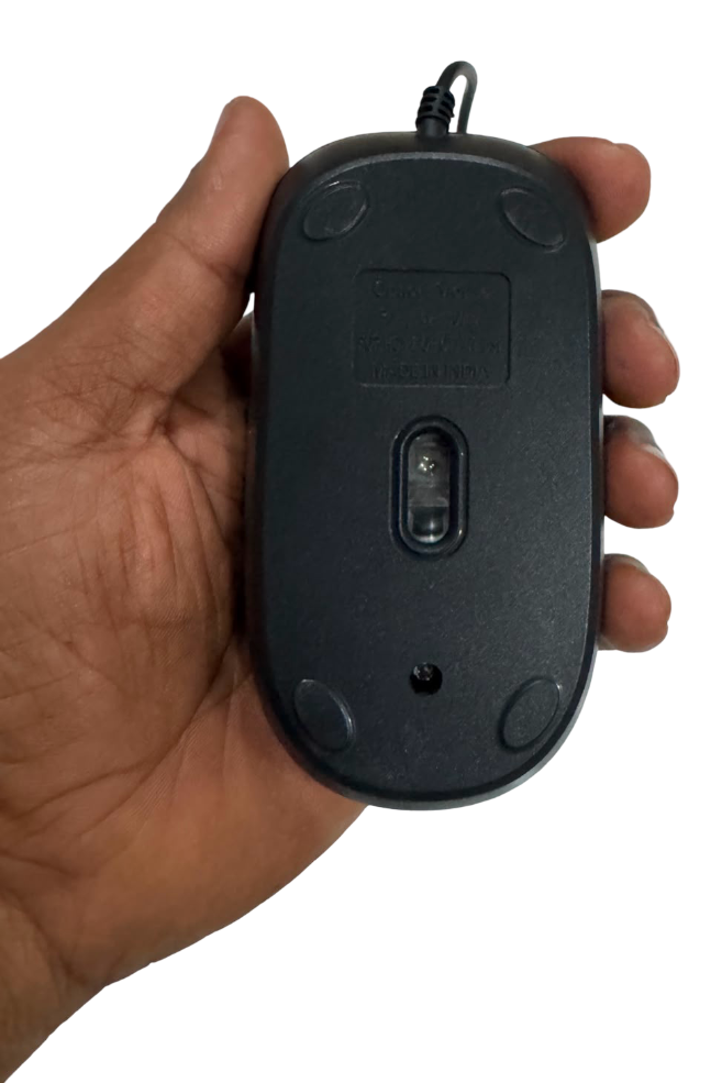 New Touch Wired Mouse back view