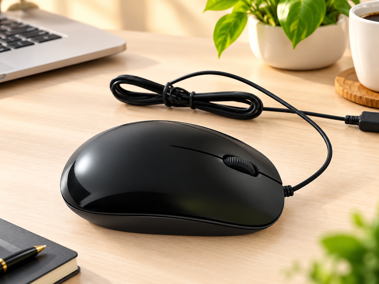 New Touch Wired Mouse front view
